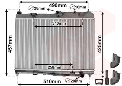 VAN WEZEL Radiators, Motora dzesēšanas sistēma 18002440